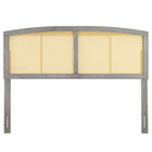 Modway Halcyon Cane Queen Headboard - Grey-Interchangeable Bed Frame Options