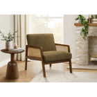 Monarch Specialties - Chaise d'Appoint Moderne Rembourré 30"H Avec des Pieds en Noyer Massif - Tissu Marron-Le rembourrage moelleux en mousse et le dossier légèrement incliné offrent une assise confortable, parfaite pour la lecture, la détente ou les conversations informelles.