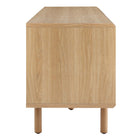 Modway Kurtis 67" TV and Vinyl Record Stand - Oak-Sturdy Wood Legs
