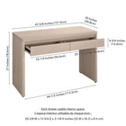 Hudson&Canal Ashcroft 48'' Desk - Alder White-8