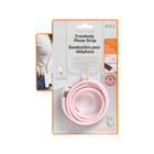 Evry - Sangle téléphone bandoulière en corde - Rose/Or-Longueur de corde : 90 à 165 cm