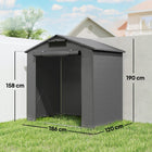 Outsunny 6' x 4' Portable Shed-Features a stylish faux metal shed look beautifies your garden with a small footprint

