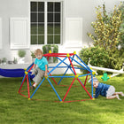 Outsunny Geometric Dome Climber with Rust UV-Resistant Steel - 72"-Kid-kind congress gathers atop tube towers framed ideally for indoor imagination 