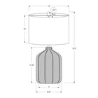 Monarch Specialties 23" H Table Lamp - Brown Rattan / Beige Shade-Attached with a 5ft clear cord, place this versatile accent lamp on any end or side table in a living room, a nightstand or bedside table in the bedroom or on a desk in a home office for a fashionable lighting source