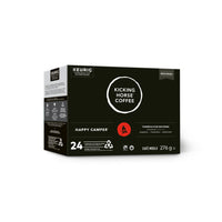 Kicking Horse Coffee - Dosettes de café K-Cup - Torréfaction moyenne Happy Camper - Paquet de 24-Torréfaction : Moyenne, Corps : Bien Rond, Acidité : Vive