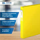 Davis Group Super économie, Reliure à anneaux en “D” inclinés 1 po, paquet de 6 – Jaune-Anneau En D, Non Verrouillable
