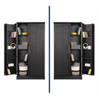 Sauder HomePlus Storage Cabinet - Raven Oak-Adjusts to any floor: Adjustable base levelers for alignment on uneven flooring