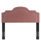 Modway Belinda Performance Velvet King/California King Headboard - Dusty Rose-Dense Foam Padding