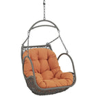 Modway Arbor Outdoor Patio Swing Chair Without Stand - Orange-Washable Polyester Cushion
