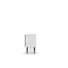 Manhattan Comfort Liberty MDP and MDF 53.14"W TV Stand, White and Aqua Blue (200AMC63)-Includes 2 Media Holes for Wire Management.