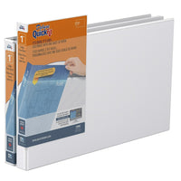 QuickFit Reliure View robuste, 11 po x 17 po, anneaux inclinés en D verrouillables 1 po, Blanc, paquet de 2-3 Reliure À Anneaux