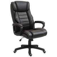 Vinsetto - Fauteuil de bureau exécutif à haut dossier avec massage à vibrations 6 points - brun-Design exécutif qui se démarque, enveloppé de cuir PU élégant