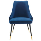 Modway Adorn Tufted Performance Velvet Dining Side Chair - Navy-Chair Weight Capacity: 300 lbs.