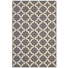 Modway Cerelia Moroccan Trellis Indoor/Outdoor Area Rug - 9 ft W x 12 ft L - Grey/Beige-Moroccan Trellis Area Rug