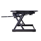 Rocelco 46" Corner Adjustable Desk Riser w/4AC+2USB - 1 USB-C - Black-Required depth for the CADRB-46-ACUSB is 23".
