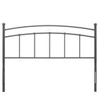 Modway Abigail Metal Full Headboard - Grey-Height Adjustable