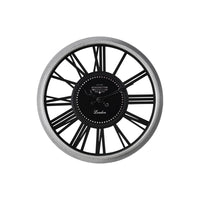 Monarch Specialties Clocks 16" Round Wall Clock - Silver Black -A stylish and trendy 16" round wall clock in a sleek black and silver transitional design for your home decor