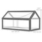 Outsunny - Serre froide en bois avec dessus ouvrable, bois naturel-Panneaux en polycarbonate transparent permettant une transmission maximale de la lumière tout en retenant la chaleur  
