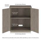 Hudson&Canal Alston 28"W Accent Cabinet - Antiqued Grey Oak-8