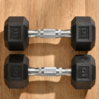 Soozier Rubber Dumbbells Weight Set - Total 20 lb - 10 lb Each - Dumbbell Hand Weight for Body Fitness Training-Suitable for home workouts 