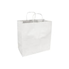 Eddie's - Sacs à provision en papier recycle - 13 po x 7 po x 13 po - Blanc - Paquet de 100-Nos sacs cabas en papier blanc ont un grammage de 120 g/m2
