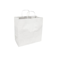 Eddie's - Sacs à provision en papier recycle - 13 po x 7 po x 13 po - Blanc - Paquet de 100-Nos sacs cabas en papier blanc ont un grammage de 120 g/m2
