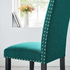 Modway Parcel Dining Upholstered Fabric Side Chair - Teal-Dense Foam Padding