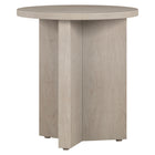 Hudson&Canal - Table d'appoint ronde Anders de 50 cm de largeur, , blanc aulne-Le plateau de table a une capacité de poids de 25 lb