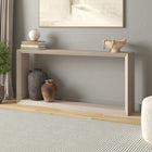 Hudson&Canal Osmond 64"W Console Table - Alder White-Finished in wood-look alder white