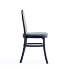 Manhattan Comfort - Lot de 4 chaises de salle à manger Paragon 17,52 po style industriel chic, rembourrées, noir et gris-Coussin de siège en option inclus pour plus de confort