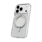 TUFF8 Glide360 Mag Case for iPhone 17 Pro - Clear-360° Rotating Stand: Built-in stand that rotates to multiple angles for hands-free phone use