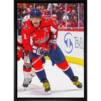 Alexander Ovechkin Capitals Action - Framed Canvas - 22" x 31"-Premium canvas print with gallery-wrapped edges