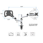 ShoppingAll Fully Adjustable Dual Monitor Stand Arm Mount and Laptop Trad Adapter - White-Designed with removable arms and pneumatic gas spring system provides great flexibility in positioning your monitors