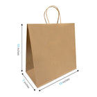 Reliabag - Sac En Papier Avec poignees Torsadees, Kraft, 13 po L X 7 po P X 13 po H, Paquet De 100-Poignees renforcees en ficelle torsadee