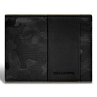 Champs Camo Leather Top Wing Wallet - Black-Leather Top wing wallet in gift box