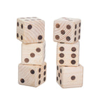 Triumph Big Roller Wooden Lawn Dice - Brown/Black-CRAFTED FROM SOLID NEW ZEALAND WOOD - Set includes six extra-large 3.5" solid New Zealand wood lawn dice