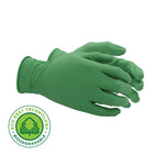 SHOWA - Gants en nitrile durable EBT 4 mil pour contact alimentaire, à usage unique - Verts - Taille moyenne - Paquet de 100-Sans caoutchouc naturel