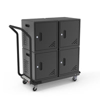 Luxor 40-Device Modular 4 Cabinet AC Charging Cart with Double Dolly-Each modular cabinet holds up to 10 laptops or tablets with up to 13” screens