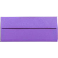 JAM Paper Enveloppes livret Brite Hue en pap. rec. avec ferm. gom., 4 1/8 x 9 1/2 po, violet, 1000/paquet-Violet