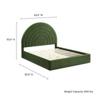 Modway Solana Arched Performance Velvet Queen Platform Bed - Moss Green-8