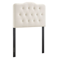 Modway Annabel Stain-Resistant Performance Velvet Twin Headboard - Alabaster-Stain-Resistant Performance Velvet