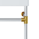 Modway - Redeem Fixation murale en acier inoxydable argenté de 32" Vanette de salle de bain - Blanc argenté-Assemblée requise
