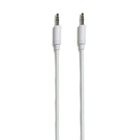 NXT Technologies 4 Ft. Braided Mini-phone Stereo 3.5mm Cable - White-Mini-phone stereo 3.5mm to mini-phone stereo 3.5mm