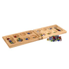 Pressman Mancala Game (PRE442606)-Includes wood hinged playing board, 48 glass stones, rules