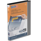 Reliure de présentation QuickFit du Groupe Davis − 5/8 po − 3 anneaux − anneau en D − format lettre − noir-Reliure personnalisable à superposition, noire, contient 150 feuilles de papier, pour papier de format 8.5  pox11