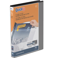 Reliure de présentation QuickFit du Groupe Davis − 5/8 po − 3 anneaux − anneau en D − format lettre − noir-Reliure personnalisable à superposition, noire, contient 150 feuilles de papier, pour papier de format 8.5  pox11