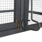 PawHut - Poulailler 84 po en bois, maison pour poules, clapier à lapins, cage pour volailles-Toit en asphalte offrant une protection contre les intempéries 