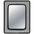 Locker Gear Magnetic Mesh Locker Mirror - Black-Sleek and functional - modern mesh design adds style and durability