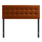 Modway Lily Stain-Resistant Performance Velvet Queen Size Headboard - Rust-Five Mounting Positions