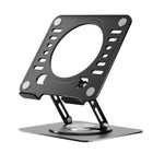 Uncaged Ergonomics RISE Swivel Adjustable Laptop & Phone Stand Riser Bundle - Black-Both stands have non-skid rubber on the bottom of the base as well as the top surface to prevent slippage, scratches and provide a stable hold. 